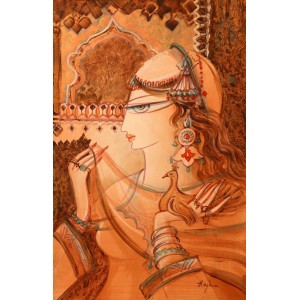 Hajra Mansoor, 14 X 21 Inch, Watercolor on Paper, Figurative Painting, AC-HM-024